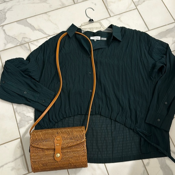 Calvin Klein Tops - New Dark Green light Calvin Klein Blouse